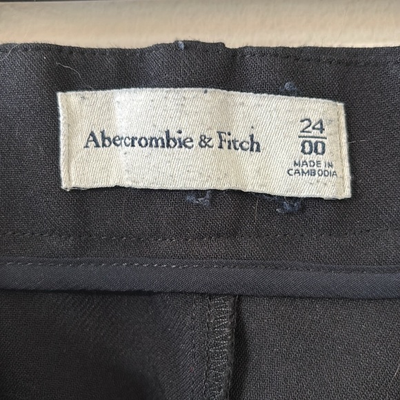 Abercrombie & Fitch Sloane Tailored Wide Leg Pant Black Size 24/00 - Picture 8 of 11